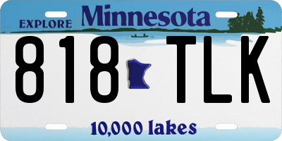 MN license plate 818TLK