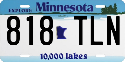 MN license plate 818TLN