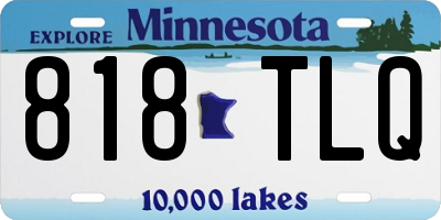 MN license plate 818TLQ