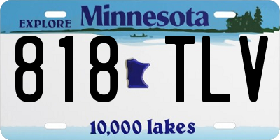 MN license plate 818TLV