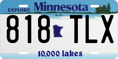 MN license plate 818TLX