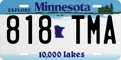 MN license plate 818TMA