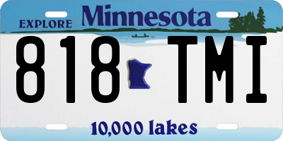 MN license plate 818TMI