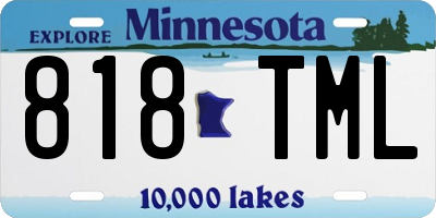 MN license plate 818TML