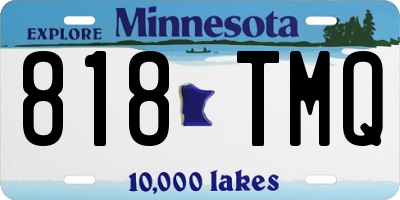 MN license plate 818TMQ