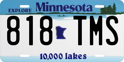 MN license plate 818TMS