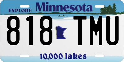 MN license plate 818TMU