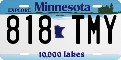 MN license plate 818TMY