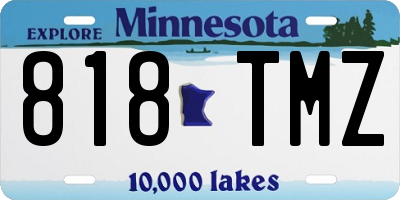 MN license plate 818TMZ