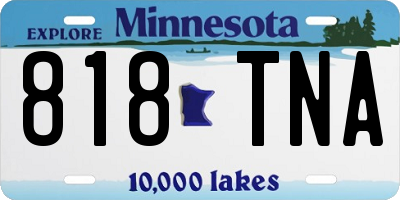 MN license plate 818TNA