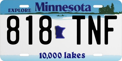 MN license plate 818TNF