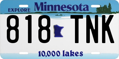 MN license plate 818TNK