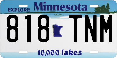 MN license plate 818TNM