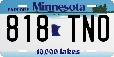 MN license plate 818TNO