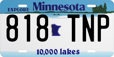 MN license plate 818TNP