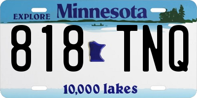 MN license plate 818TNQ
