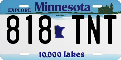 MN license plate 818TNT