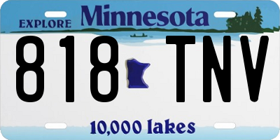 MN license plate 818TNV
