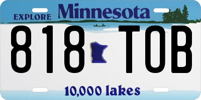 MN license plate 818TOB