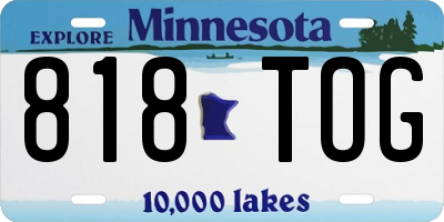 MN license plate 818TOG