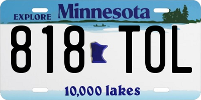 MN license plate 818TOL