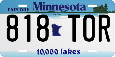 MN license plate 818TOR