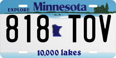 MN license plate 818TOV