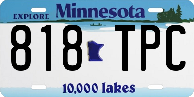 MN license plate 818TPC