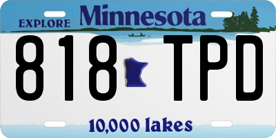MN license plate 818TPD
