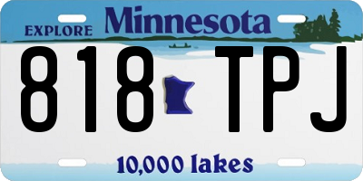 MN license plate 818TPJ