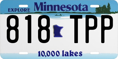MN license plate 818TPP
