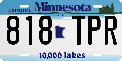 MN license plate 818TPR