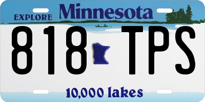 MN license plate 818TPS