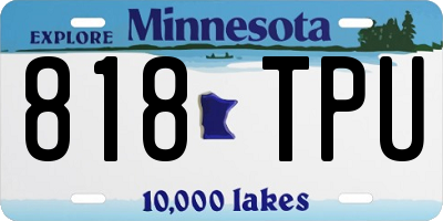 MN license plate 818TPU