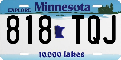 MN license plate 818TQJ