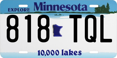 MN license plate 818TQL