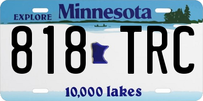 MN license plate 818TRC