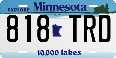 MN license plate 818TRD