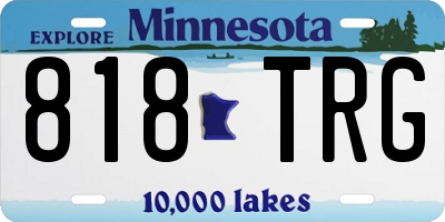 MN license plate 818TRG