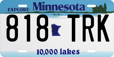 MN license plate 818TRK