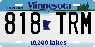 MN license plate 818TRM