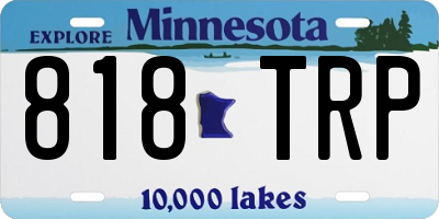 MN license plate 818TRP