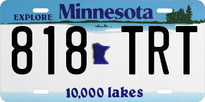 MN license plate 818TRT