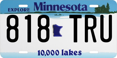 MN license plate 818TRU