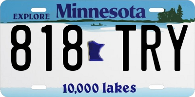 MN license plate 818TRY