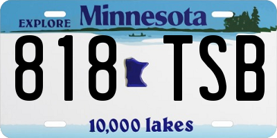 MN license plate 818TSB