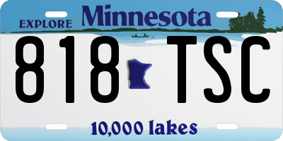 MN license plate 818TSC