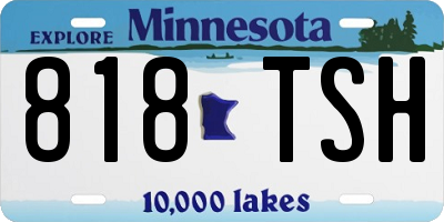 MN license plate 818TSH