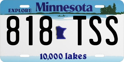 MN license plate 818TSS