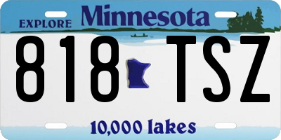MN license plate 818TSZ